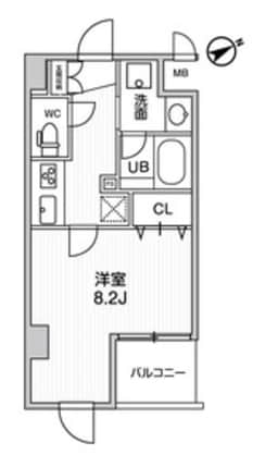 ＴＨＥ　ＰＡＬＭＳ　ＹＯＫＯＨＡＭＡ　ＩＳＯＧＯの物件間取画像