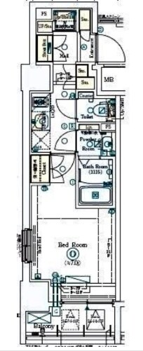 GENOVIA阪東橋Ⅱskygardenの物件間取画像