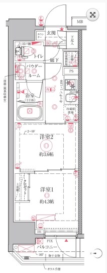 クレイシアIDZ川崎の物件間取画像