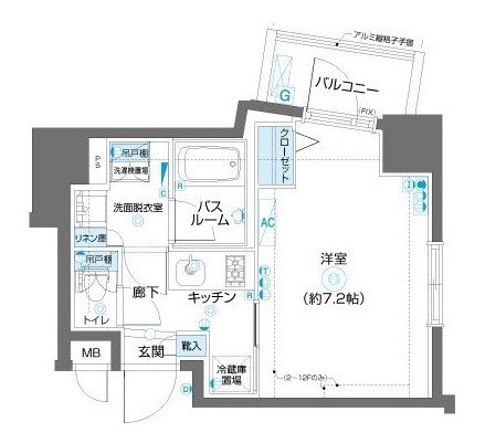 川崎駅 徒歩5分 11階の物件間取画像