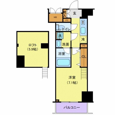 ロイジェントパークス千葉中央の物件間取画像