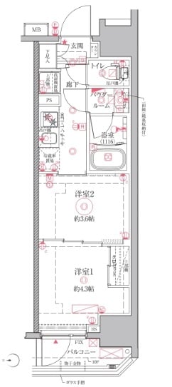 クレイシアIDZ川崎の物件間取画像