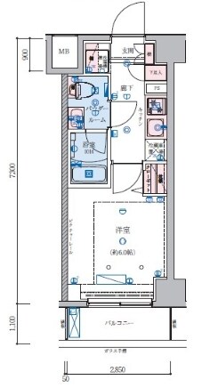 リヴシティ横濱石川町の物件間取画像