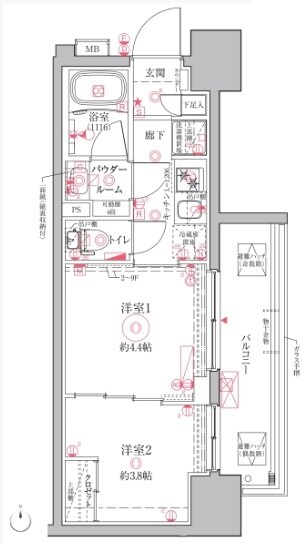 クレイシアIDZ川崎の物件間取画像