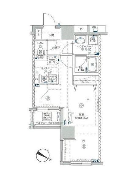 スパシエルクス横浜の物件間取画像