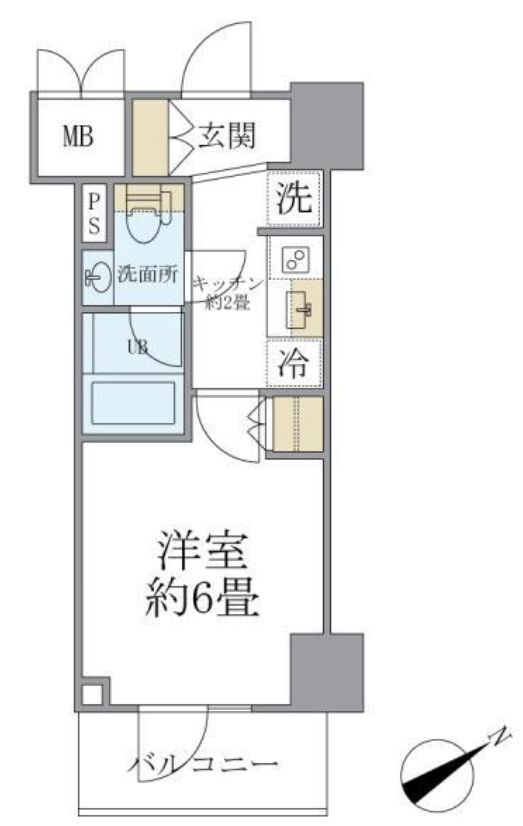 川崎駅 徒歩15分 5階の物件間取画像