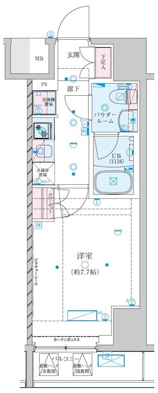 ジェノヴィア川崎Ⅶの物件間取画像