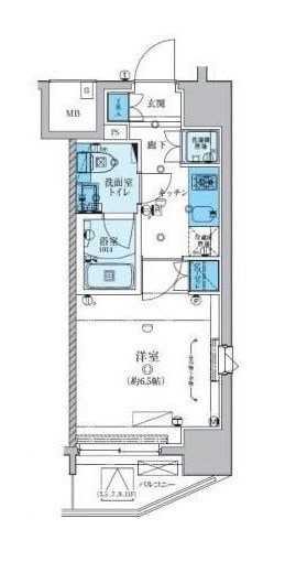 川崎駅 徒歩12分 10階の物件間取画像