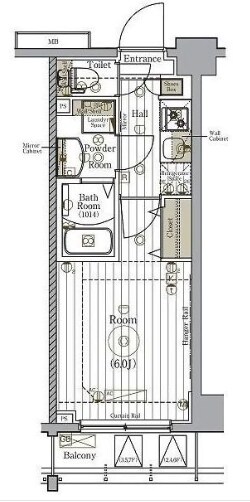 リライア阪東橋SOUTHの物件間取画像