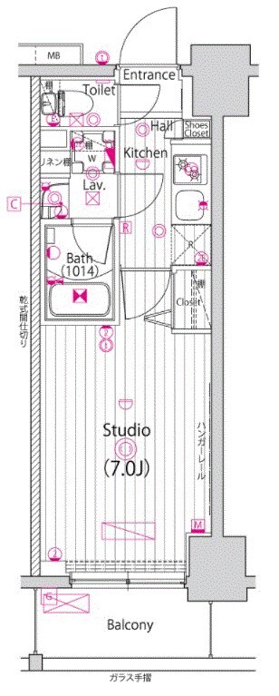 吉野町駅 徒歩5分 8階の物件間取画像