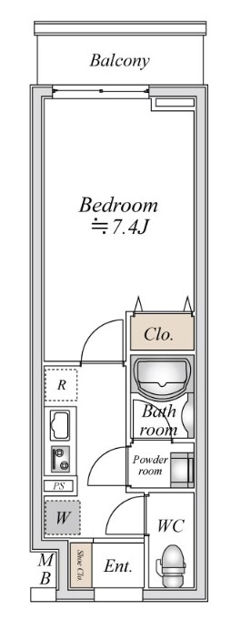 Bandoubashi Rental Apartment　の物件間取画像