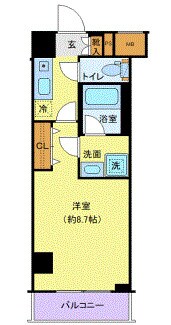 LEXE　AZEST横濱関内の物件間取画像