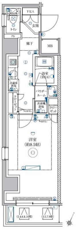 石川町駅 徒歩4分 3階の物件間取画像