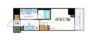 クレヴィスタ横浜関内の物件間取画像