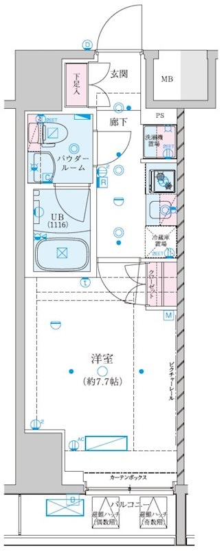 ジェノヴィア川崎Ⅶの物件間取画像