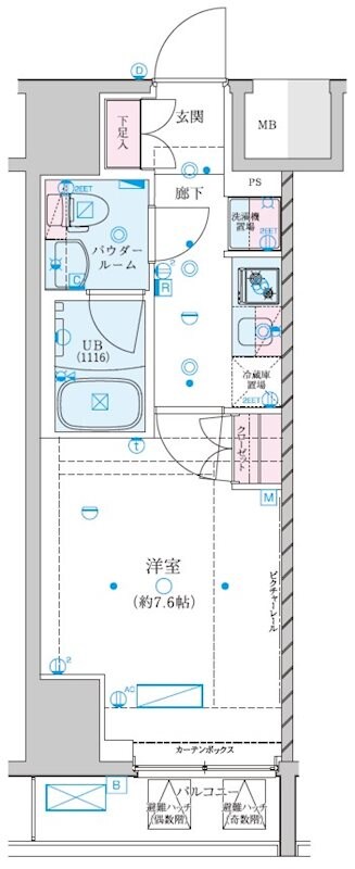 ジェノヴィア川崎Ⅶの物件間取画像