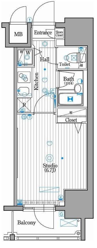 川崎駅 徒歩9分 6階の物件間取画像