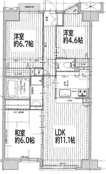 朝日シティパリオ桜木町の物件間取画像