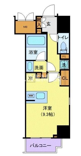 千葉中央駅 徒歩5分 14階の物件間取画像