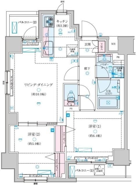 ＧＥＮＯＶＩＡ新子安の物件間取画像