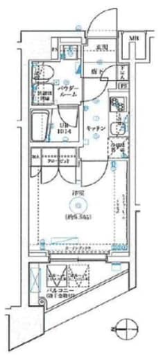 川崎駅 徒歩7分 13階の物件間取画像