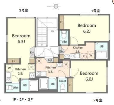 Ｏａｋｗｏｏｄ蒔田の物件間取画像