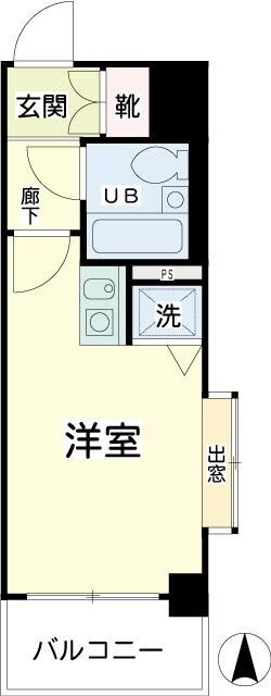 川崎駅 徒歩6分 9階の物件間取画像