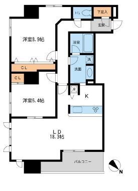 元町・中華街駅 徒歩1分 17階の物件間取画像