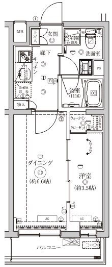 ベルシード野毛山公園の物件間取画像