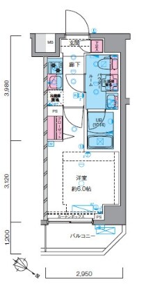 ＧＥＮＯＶＩＡ川崎Ⅱｓｋｙｇａｒｄｅｎの物件間取画像