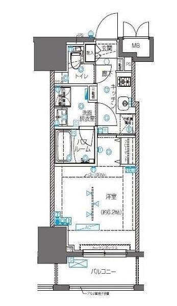 日ノ出町駅 徒歩3分 8階の物件間取画像