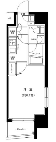 グランフォース横浜伊勢佐木町の物件間取画像