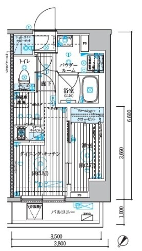 川崎駅 徒歩11分 4階の物件間取画像