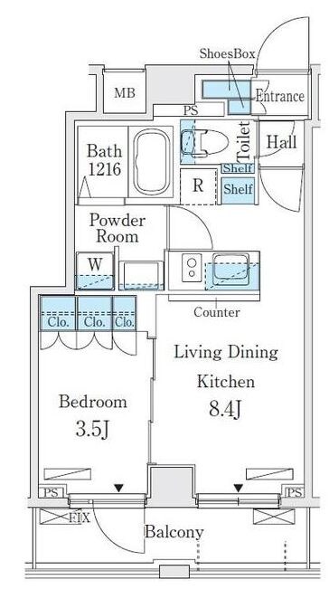 オープンブルーム横浜の物件間取画像