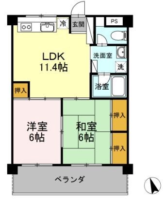 テラスヴェルデの物件間取画像