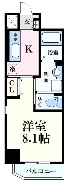 プラージュ広島駅前の物件間取画像