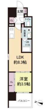 ヴィラ博丈比治山（旧：ブランシエスタ比治山）の物件間取画像