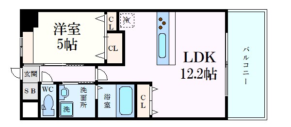 ヴェルマーレ中広IIの物件間取画像