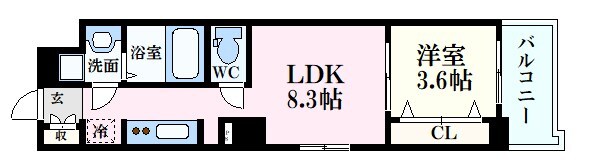 RELUXIA小網町の物件間取画像