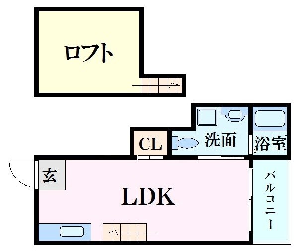 尾長東アパートＤ棟の物件間取画像