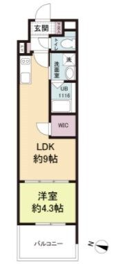 ヴィラ博丈比治山（旧：ブランシエスタ比治山）の物件間取画像