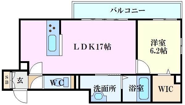 アズール庚午北の物件間取画像