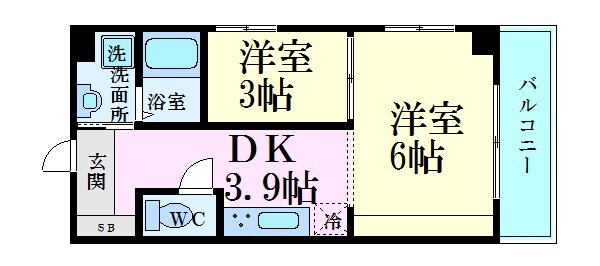 ノーブル平和大通りの物件間取画像