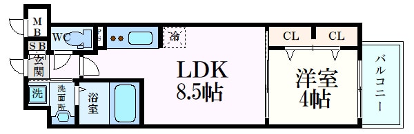 S-RESIDENCE本川町affordの物件間取画像