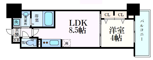 S-RESIDENCE本川町affordの物件間取画像