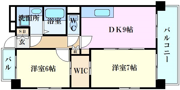 グレイスコート仁保新町の物件間取画像