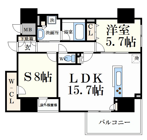 ポレスター平和大通りプレミアムレジデンスの物件間取画像