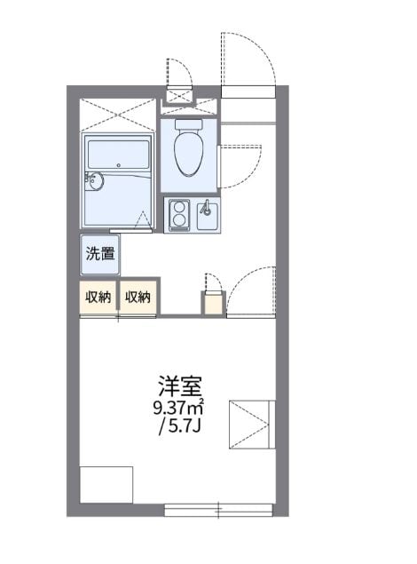 レオパレス比治山ヒルズの物件間取画像