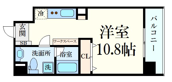 下祇園駅 徒歩5分 6階の物件間取画像
