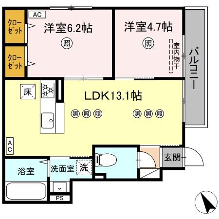 カーサ光南の物件間取画像